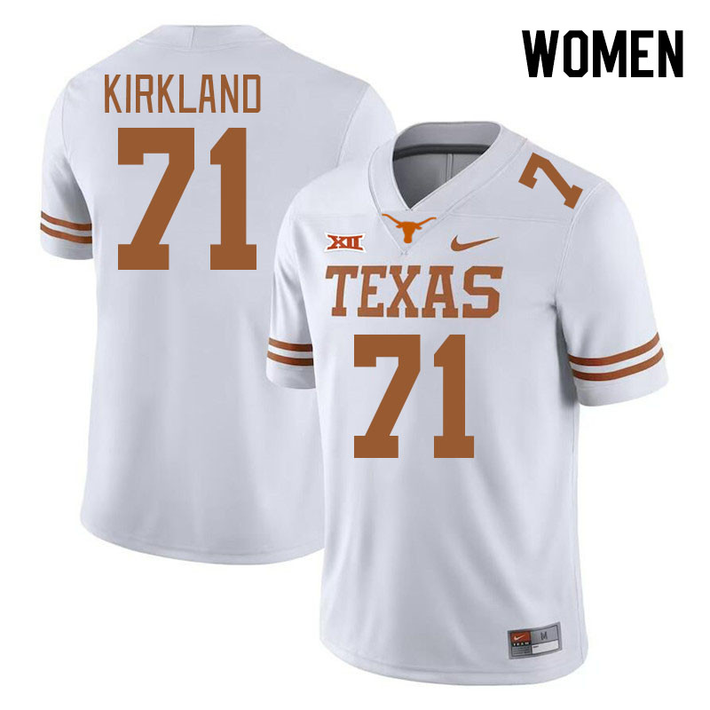 Women #71 Payton Kirkland Texas Longhorns 2023 College Football Jerseys Stitched-White